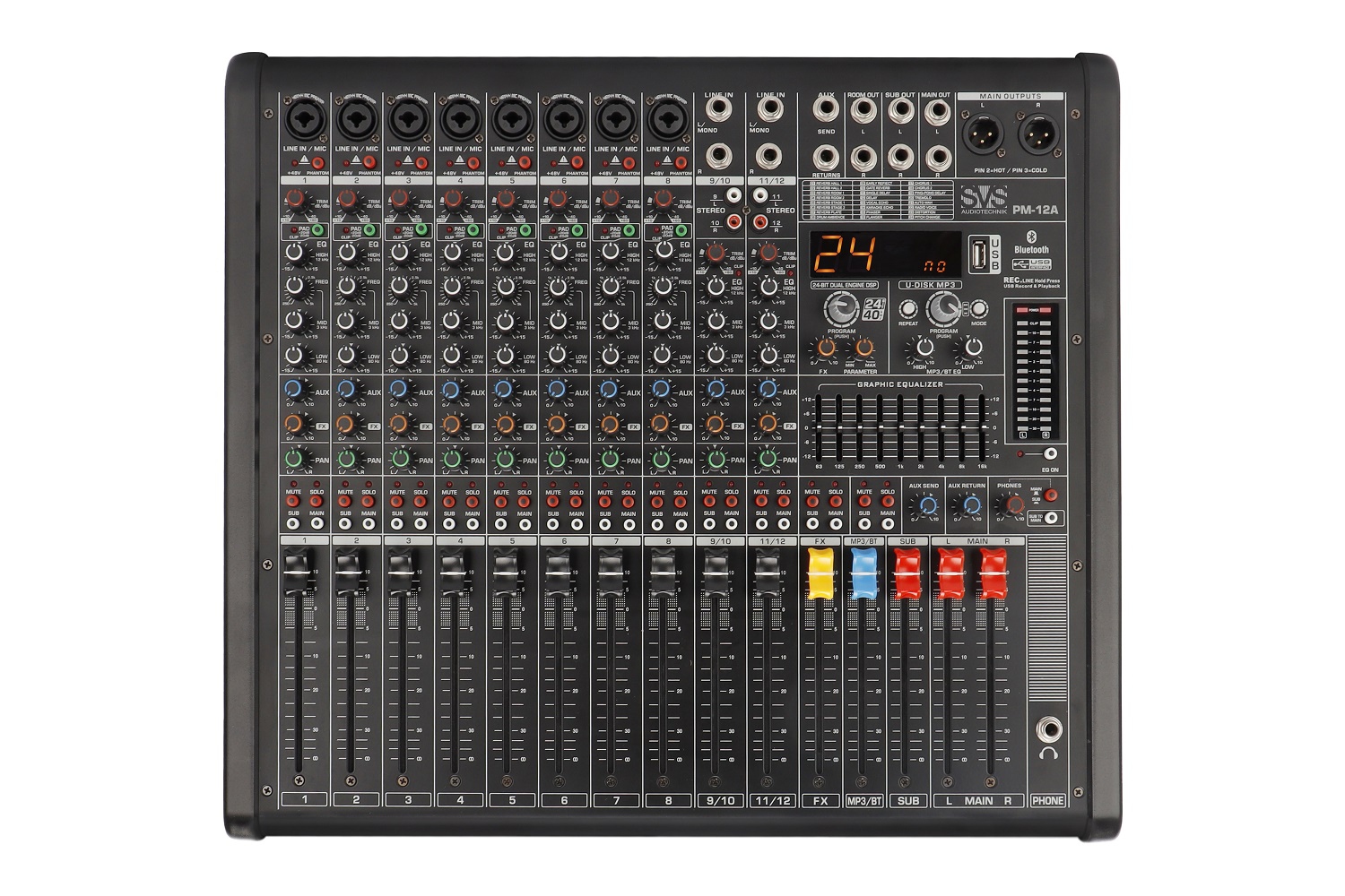 SVS Audiotechnik mixers PM-12A Активный аналоговый микшерный пульт, 12-канальный в Омской области